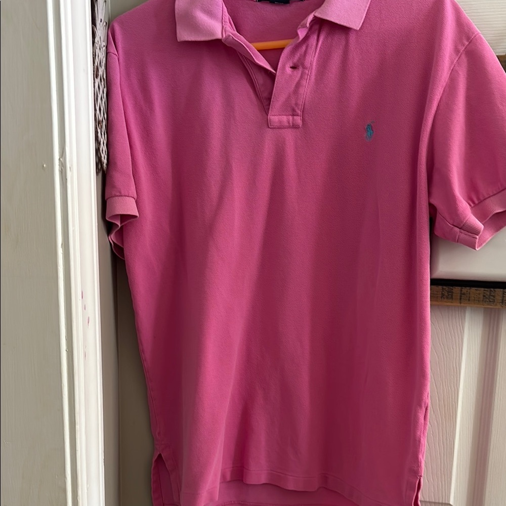 Polo by Ralph Lauren Men's Pink Polo Shirt